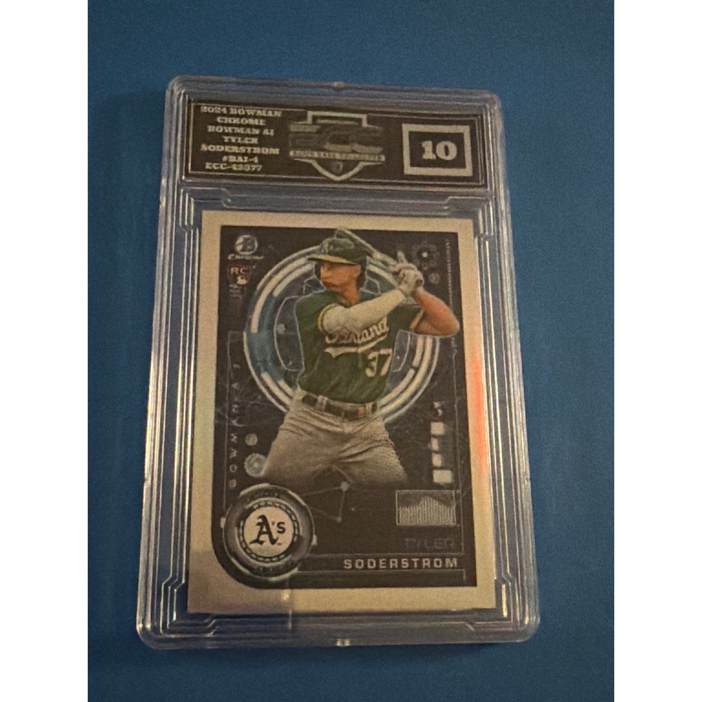 2024 Bowman Chrome Tyler Soderstrom Bowman AI RC BAI-4 ECC 10 Oakland As